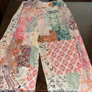 Anthropologie lookalike Multicolor Patchwork Pants